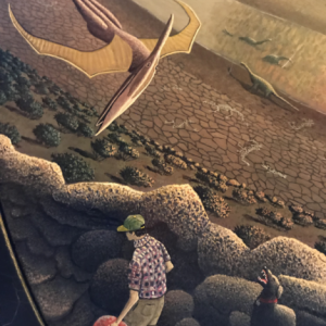 dream painting- detail: lum and Pete go back in time